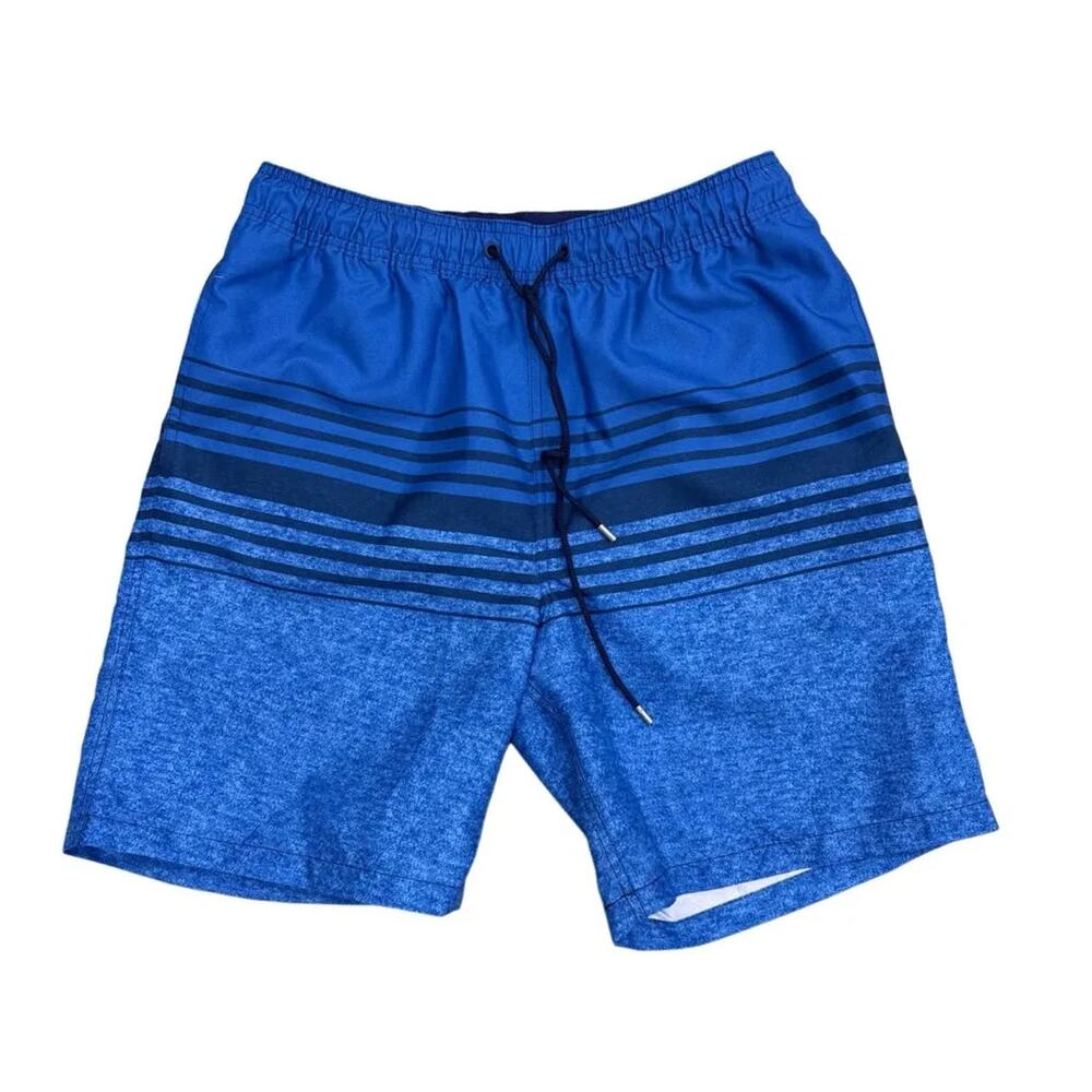 Kirkland Signature Men's Swim Short Striped Blue